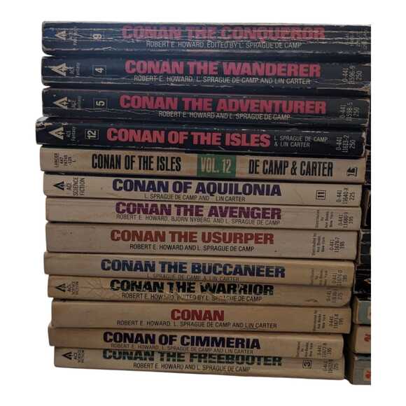 Lot of‎ 24 Vintage Conan Paperback Books Howard Carter Sprague Ace TOR Fantasy - Picture 2 of 7